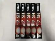 5 Pack TDK T-120 HS Premium Quality 6 Hour VCR VHS Blank Video Tapes