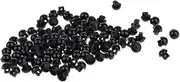 BAOBLADE 100 Pieces 6mm Plastic Black Half Ball Mushroom Shank Buttons Sewing Buttons DIY Bear Animal Toys Eyes Kids Craft