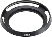 LT Easiyl 52mm Lens Hood Compatible with FUJINON XC15-45mm F3.5-5.6 OIS PZ Lens Compatible with Fuji Fujifilm X-A5 X-T100 Clear Hole 49mm, Black