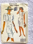1991 Vintage VOGUE PATTERN 8090 - Jacket, Dress - SIZE 12-14-16 (UNCUT)