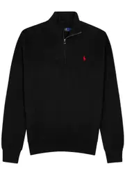 Polo Ralph Lauren Half-zip Piqué Cotton Jumper - Black - L L