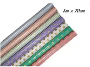 bulk 50 Rolls Polka Gift Wrap 60Gsm White N Black 300x1cm