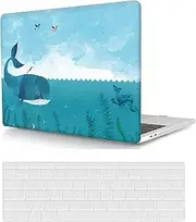 Hard Cover Compatible with New MacBook Pro 16 inch with Liquid Retina XDR Display & Touch ID 2021/2023 Release Model A2485 M1/A2780 M2, Plastic Hard Shell Case & Keyboard Cover, Whale