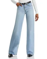 Re/Done Mid Rise Wide Leg Jeans in Mid 90s
