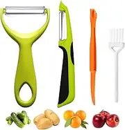 Trez Treamer 3pcs Vegetable Peeler for Kitchen Potato Peelers for Fruit Straight Blade Y Apple Peelers Orange Peeler Tool Zucchini Cucumber Peelers Cutter