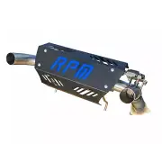 RPM Blue E-Valve Muffler Dual Tip Exhaust for Polaris RZR XP Turbo DYNAMIX