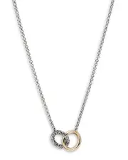 John Hardy 14K Yellow Gold & Sterling Silver Jh Essentials Linked Ring Pendant Necklace, 16-18