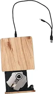 OSALADI USB External Cd DVD Writer Burner Portable Grain Design Compatible Laptop and Desktop and Play Optical Drive for Movies and Data Backup