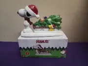 Peanuts Snoopy Christmas Tree Sled Salt & Pepper Shaker 3 Pc Cracker Barrel New