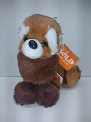 Wild Republic Huggers Plush Stuffed Animal Snap Bracelet Red panda 8 inches NWT
