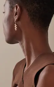[Ten Thousand Things] Short Spiral 18K Yellow Gold Pearl Earrings