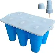 Silicone Ice Molds, Ice Lolly Moulds, 6 Cavity Ice Cream Makers - Pop Molds, Summer Popsicle Machine, Ice Lolly Mold for Smoothies Sticks