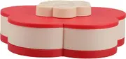 ULTECHNOVO Rotating Divided Snack Box Storage Container for Nuts Candy Dried Fruits Flower Shape Snack Organizer for Home Parties Travel Convenient Segmentation Design