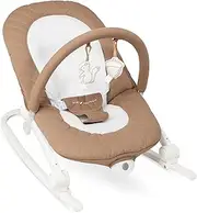 Baby Delight Aura | Deluxe Portable Rocker & Seat for Infants | Soothing Vibration & Sounds | Baby Rocker | Quilted Organic Mocha