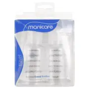 Manicare Travel Bottles PK2 with ID Labels 75mL Travel Light Airplane Safe