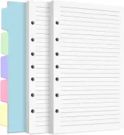 A5 Refill Paper, 7-Hole Planner Inserts for A5 Binder Budget Planner Journals...