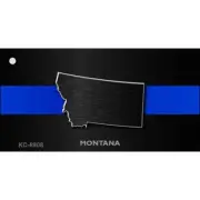 Montana Thin Blue Line Novelty Metal Key Chain KC-8908