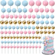 120Pcs Ball Cake Topper Decorations, Betterjonny Mini Balloons Cake Topper St...
