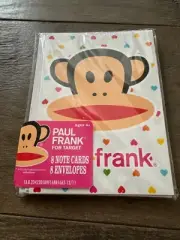 Paul FRANK Monkey Set of 8 Blank Note Cards New in Pack! 2012