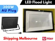 LED Flood light 300W IP66 Outdoor Spotlight 240V Cool White AU Plug Floodlights