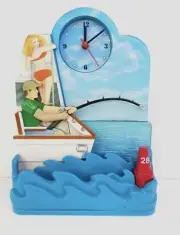 ORIGINAL Sport Fishing Clock HOLY %#@? IT'S A BIG ONE Fun Damental Too 1999 Vtg