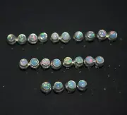 WHOLESALE 11PR 925 SOLID STERLING SILVER ETHIOPIAN OPAL STUD EARRING LOT P246