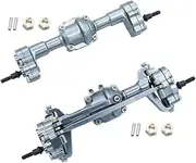 1/10 Front and Rear Axle Set for F&MS 1/24 Power WA&GON FCX24 RC Crawler Model Buggy Upgrade Parts CNC Aluminum 1/24 Fr&on&t Rear Portal Axle(Titanium Set)