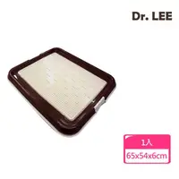 在飛比找momo購物網優惠-【Dr. Lee】防抓式平面狗便盆-大-咖啡色(H001B1