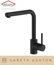 Abey Gareth Ashton LUCIA Matte Black Pull Out SIDE LEVER SINK MIXER 3K6-B