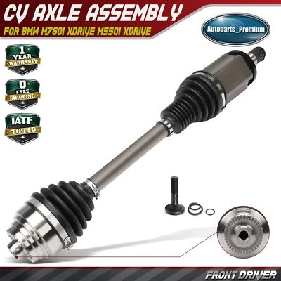 Front Driver Side CV Axle Assembly for BMW M760i xDrive M550i xDrive Alpina B7 (for: BMW)