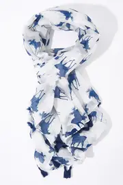 Moose And Tassel Scarf--GRE-S041