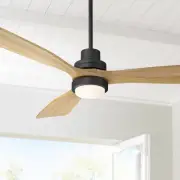 52" Casa Delta DC Matte Black Outdoor CCT LED Ceiling Fan with Remote 4134G