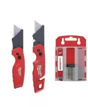 Milwaukee FASTBACK Folding Utility Knife Set with Utility Blade (50-Pack)