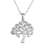 Tree Of Life Necklace Solid Sterling Silver 45cm / 17.75" 925 Hallmark