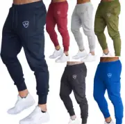 Mens Cargo Work Pants Jogger Sports Track Sweatpants Pocket Jogging Gym Trousers