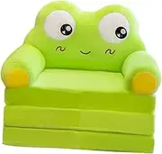 Perfk Kids Couch Toddler Couch Mini Cartoon Armchair for Girls Boys Foldable Toddler Chair Fold Out for Playing Room Bedroom Home, Style B