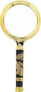 PACKOVE Handheld Magnifying Glass: Vintage Pattern Retro Style Decorative Reading Magnifying Lens Vintage Present for Elderly Senior 70mm