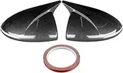 OSEAY Glossy Black/Carbon Look Car Rearview Mirror Cover Cap Fit For Sonata DN8 2020 2021 2022 Side Door Mirror Shell Case Add-on(Carbon Fiber Look)