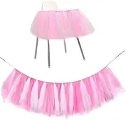 Alipis Table Skirt High Chair Skirt Silver Baby Shower Decor Party Decorations