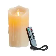 LED Candles, Flickering Flameless Candles,Rechargeable Candle, Real Wax6892
