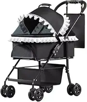 Pet Stroller Dog Stroller Cat Stroller Princess Lace Dog Cat Stroller Detachable Dog Carriage Foldable Portable Pet Stroller for Small Medium Dogs and Cats Dog Pram Dog Cat