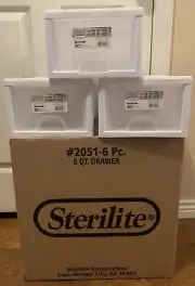 3 Sterilite 20518006 Sterilite Stackable Storage Drawer 12 7/8" D x 8 7/8" W