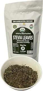 Stevia Leaf Raw Certified Organic 8 oz (1/2 lb) Pure Sweet leaf Stevia NO bitterness natural sweetness & zero calories.