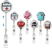 Nurse Badge Reel Clip | Retractable Card Holder with Back Clip - Nursing School Supplies Lovely Nurse Lanyard for Name Cards, Keys,