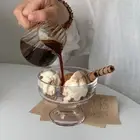 220ml Ice Cream Cup Glass Desserts Goblet Pudding Cup Afternoon Tea