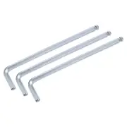 3pcs 8mm Ball End Hex Key Wrench, L Shaped Long Arm CR-V Repairing Tool