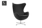 Matt Blatt Arne Jacobsen Egg Chair Premium Replica (Black Bonded Leather),