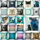 Hom Sofa Cotton Creative Cushion Painting Cases Linen Pillow Abstract Cover