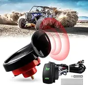 UTV Horn Kit, RZR Horn Kit with Rocker Switch 12V for Polaris RZR Ranger,Ranger PRO XP, Can Am,UTV Accessories
