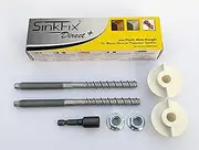 SinkFix Direct + Bathroom Sink Fixings | Hex Driver Tool Included | Wall Hung Wash Basin and Bathroom Sink Installation | M10 Heavy Duty for Large washbasin Fixing | Bathroom Fixtures and Fittings